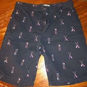 Navy Oar Design Boys Shorts